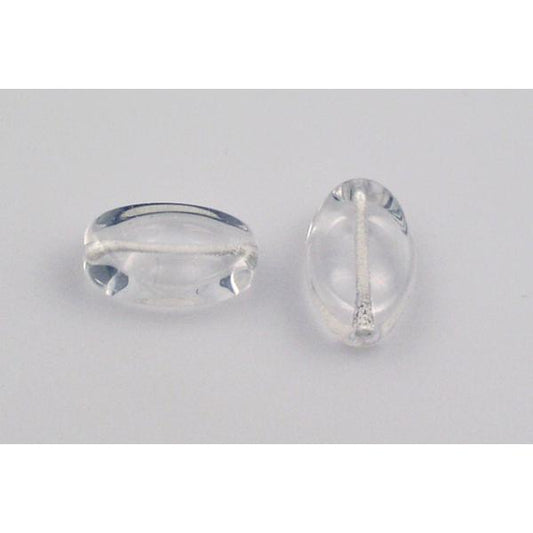 Pressed Beads Flat Oval 17 x 11 mm, Crystal (30), Bohemia Crystal Glass, Czechia 11130134