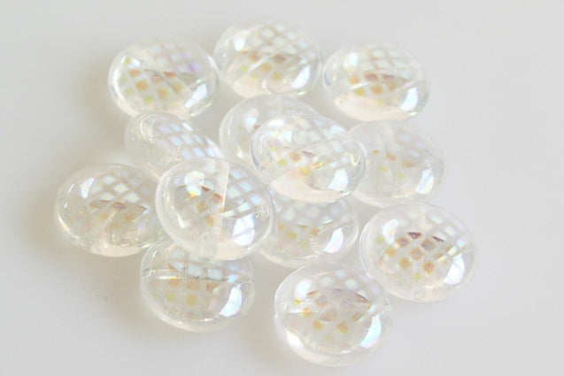 Lentil Beads Flat Round 10 mm, Crystal 28705 (30-28705), Bohemia Crystal Glass, Czechia 11130138