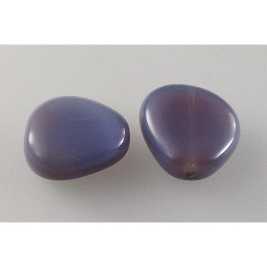 Pressed Beads Heart 18 x 17 mm, Transparent Light Amethyst (21000), Bohemia Crystal Glass, Czechia 11130156