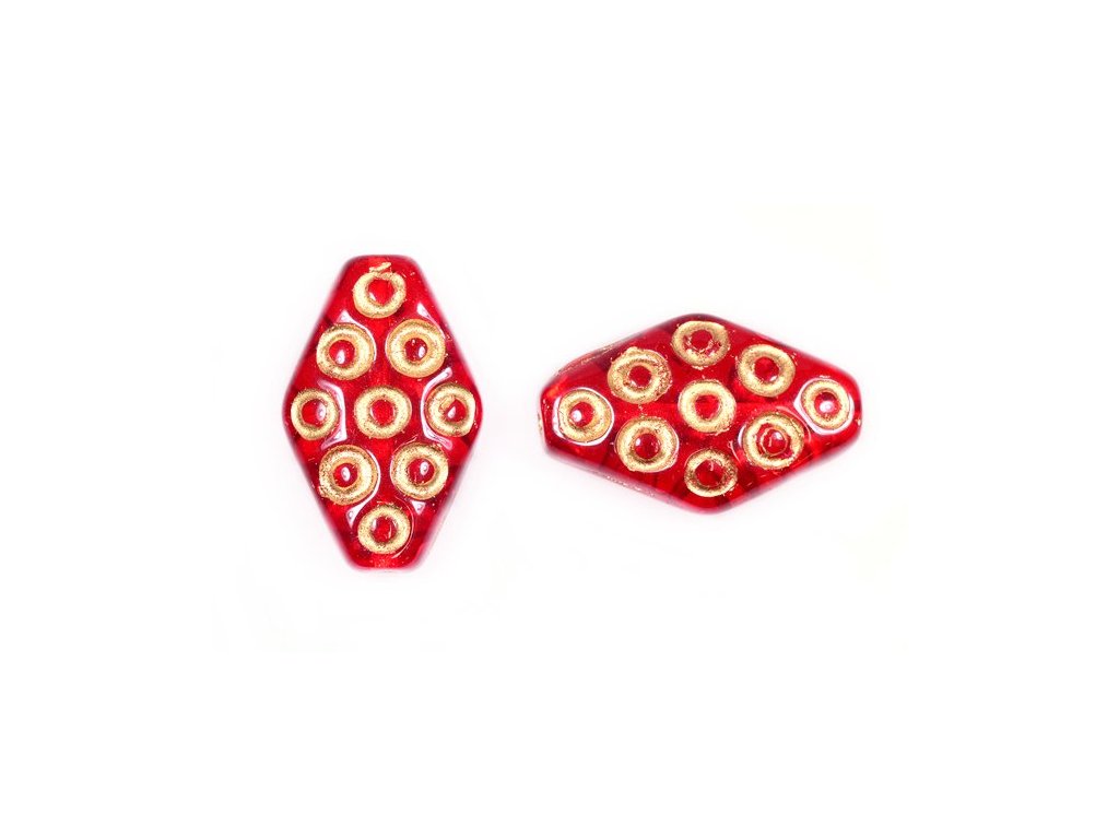 Pressed Beads Ornamental Rhombus 90080/54202 Glass Czech Republic