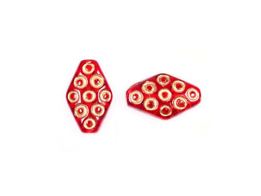 Pressed Beads Ornamental Rhombus 90080/54202 Glass Czech Republic