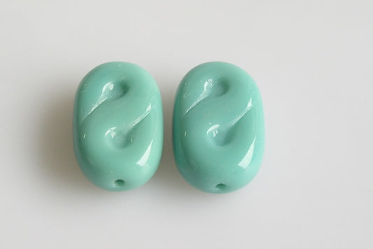 Pressed Beads 17 x 11 mm, Turquoise (63130), Bohemia Crystal Glass, Czechia 11130198