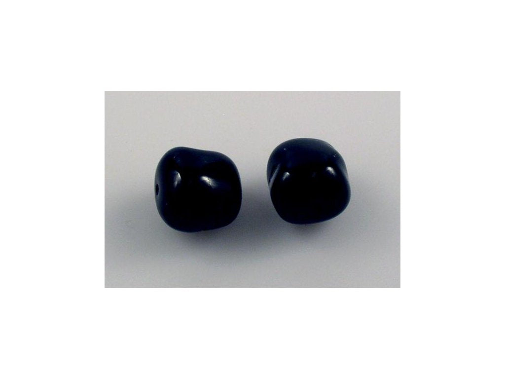 Pressed Beads Black Glass Czech Republic