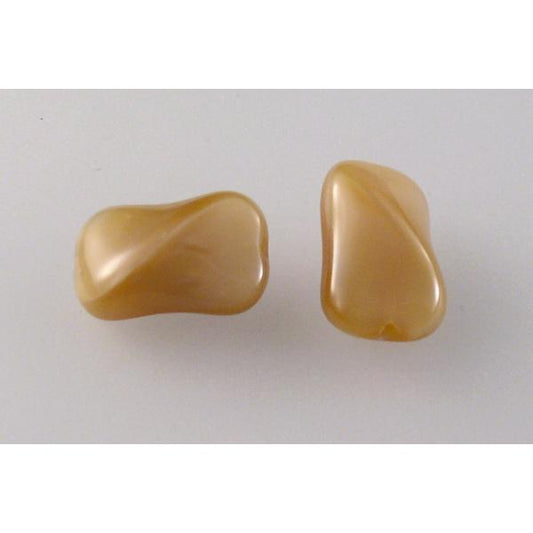 Pressed Beads Twisted Rectangle 15 x 10 mm, color: 14010, Bohemia Crystal Glass, Czechia 11130370
