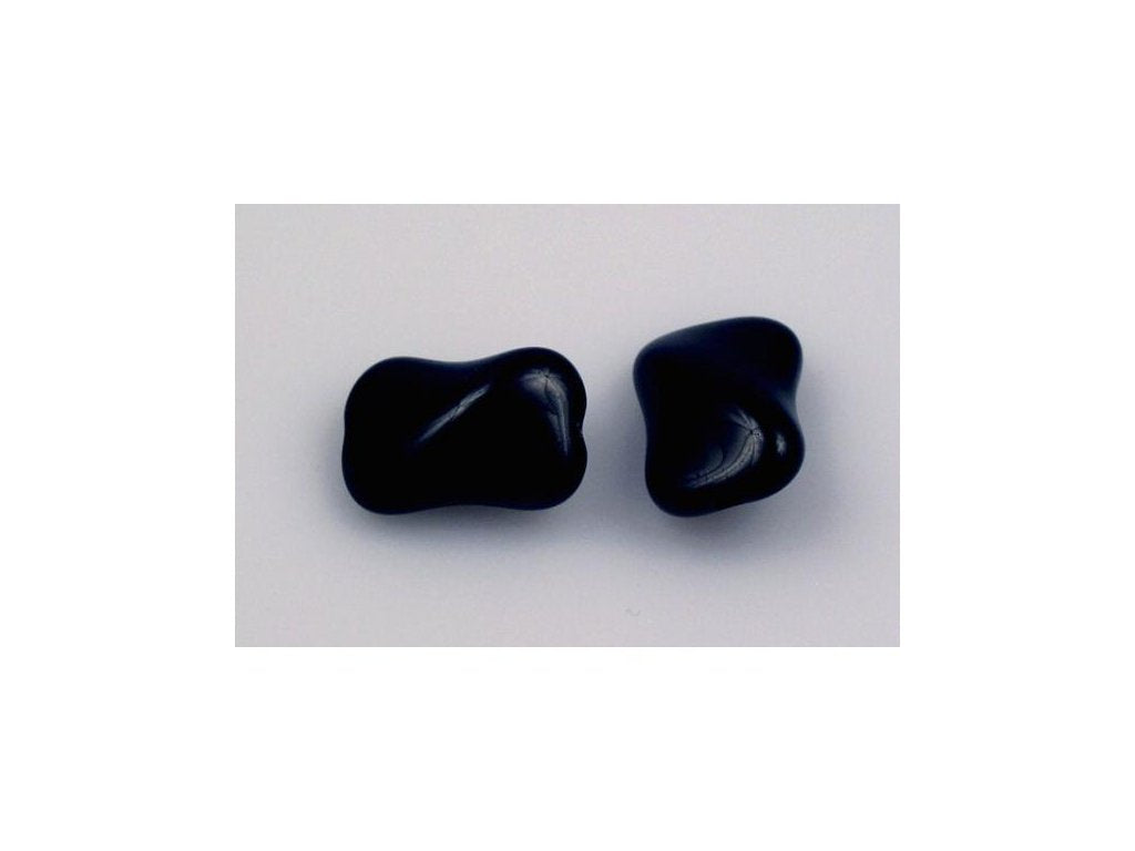 Pressed Beads Black Glass Czech Republic