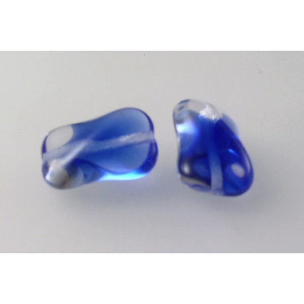 Pressed Beads Twisted Rectangle 15 x 10 mm, color: 37008, Bohemia Crystal Glass, Czechia 11130370