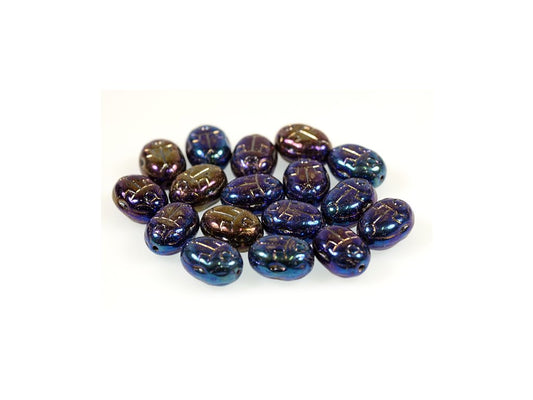 Pressed Beads Beetle Bug 23980/21435 Glass Czech Republic