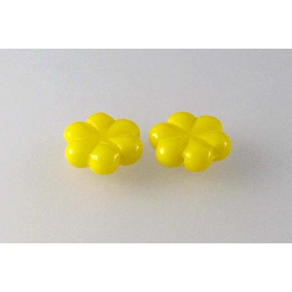 Pressed Beads Flower 13 mm, Yellow (83120), Bohemia Crystal Glass, Czechia 11130378