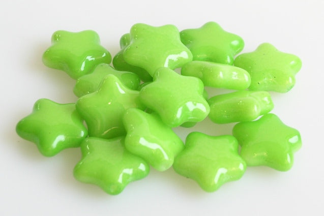 Flat Star Beads 12 mm, Chalk White 94605 (3000-94605), Bohemia Crystal Glass, Czechia 11130380