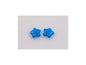 Pressed Beads Star Transparent Aqua Glass Czech Republic