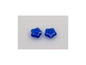 Pressed Beads Star Transparent Blue Glass Czech Republic