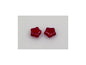 Pressed Beads Star Ruby Red Glass Czech Republic
