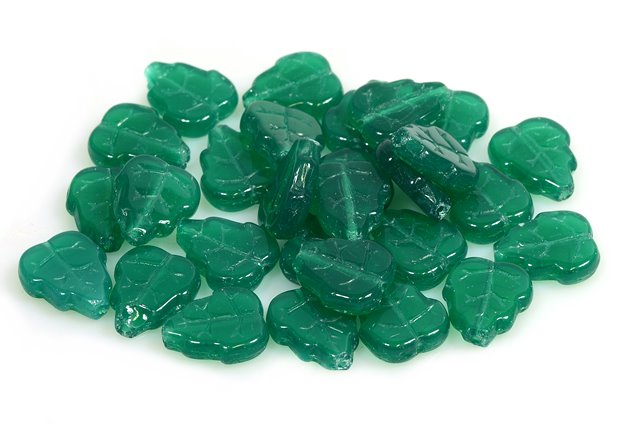 Pressed Beads Leaves 12 x 10 mm, color: 52040, Bohemia Crystal Glass, Czechia 11130397