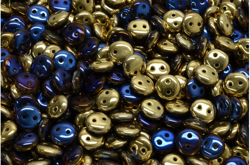 2-Hole Lentil Beads, Crystal 98548 (00030-98548), Glass, Czech Republic
