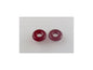 Demi Round O-bead Circular Spacer Beads Transparent Red Glass Czech Republic