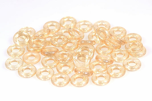 Demi Round O-bead Circular Spacer Beads 9 mm, Crystal Luster Brown Full Coated (30-14413), Bohemia Crystal Glass, Czechia 11144003