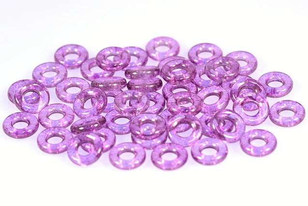 Demi Round O-bead Circular Spacer Beads 9 mm, Crystal Purple (30-15726), Bohemia Crystal Glass, Czechia 11144003