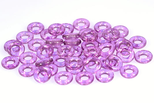 Demi Round O-bead Circular Spacer Beads 9 mm, Crystal Purple (30-15726), Bohemia Crystal Glass, Czechia 11144003