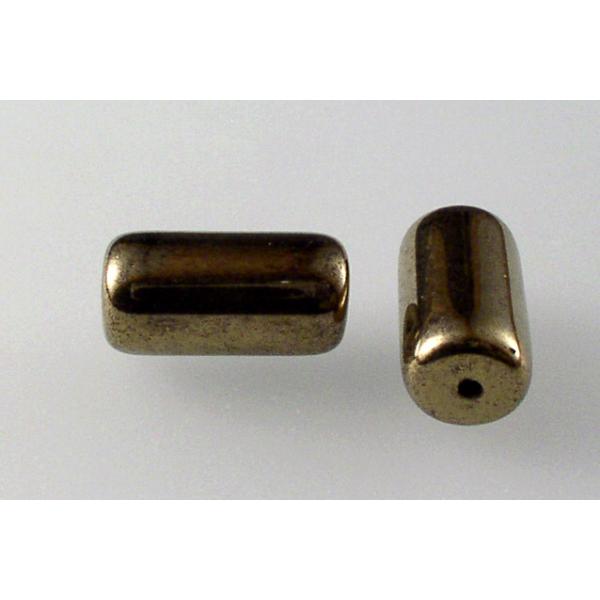 Pressed Beads Tube 14 x 7 14 x 7 mm, Black 90217 (23980-90217), Bohemia Crystal Glass, Czechia 11149002