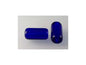 Pressed Beads Tube Transparent Blue Glass Czech Republic