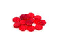 Pressed Beads Flat Round Ruby Red Glass Czech Republic