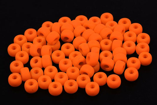 Pressed Beads Pony Bagel 6 mm, Chalk White Orange (3000-25122), Bohemia Crystal Glass, Czechia 11149017