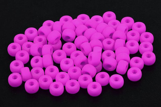 Pressed Beads Pony Bagel 6 mm, Chalk White Neon Dark Purple (3000-25125), Bohemia Crystal Glass, Czechia 11149017