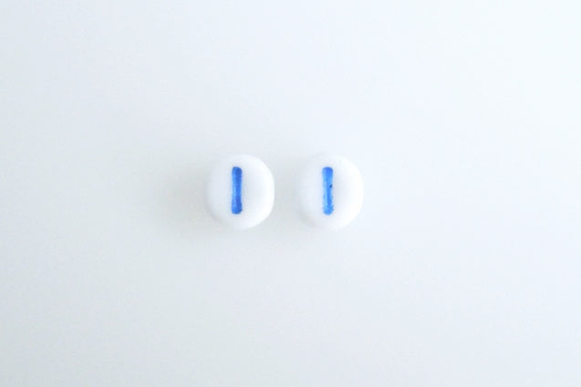 Letter beads with 6 mm, Chalk White 46433 I (3000-46433-I-), Bohemia Crystal Glass, Czechia 11149220