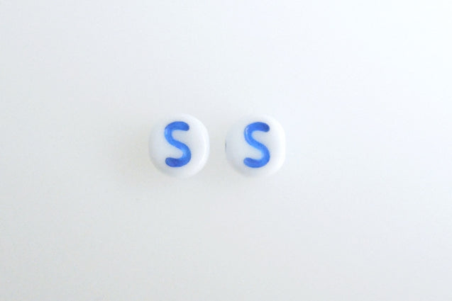 Letter beads with 6 mm, Chalk White 46433 S (3000-46433-S-), Bohemia Crystal Glass, Czechia 11149220