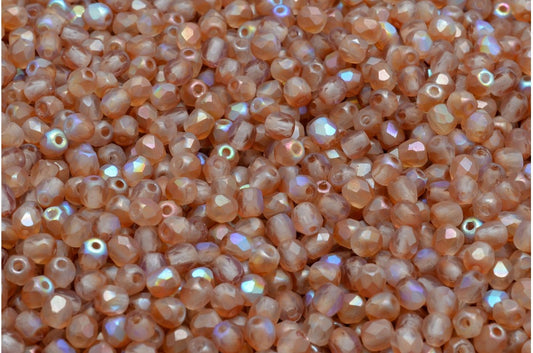 ファセットビーズラウンド、クリスタルマット98535（00030-84100-98535）、ボヘミアクリスタルガラス、チェコ共和国