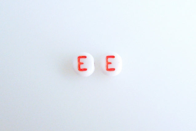 Letter beads with 6 mm, Chalk White 46497 (3000-46497), Bohemia Crystal Glass, Czechia 11149220