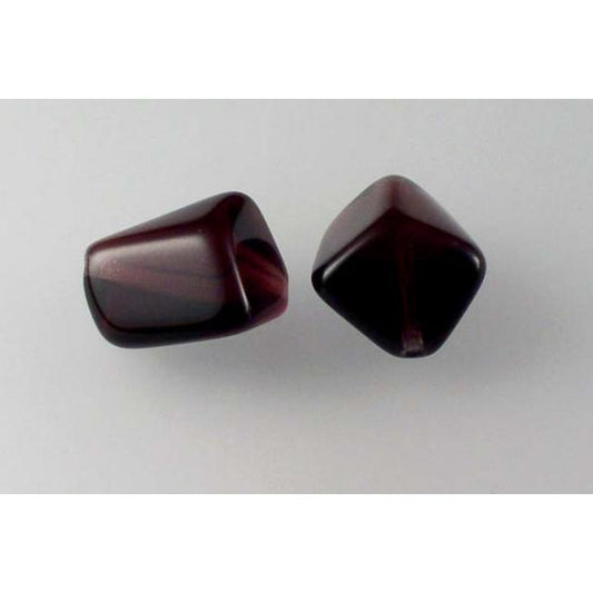 Pressed Beads 17 x 13 mm, Transparent Amethyst (20080), Bohemia Crystal Glass, Czechia 11152802