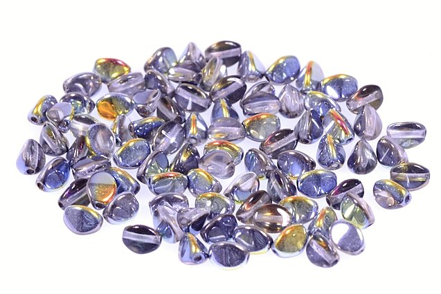 Pinch Pressed Beads 5 x 3 mm, Crystal Jet Volcano (30-28001), Bohemia Crystal Glass, Czechia 11154805