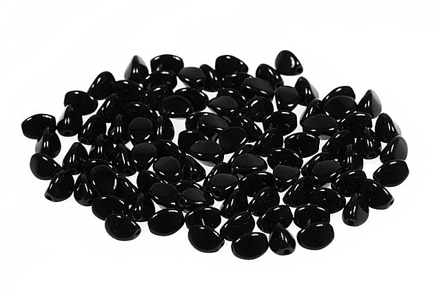 Pinch Pressed Beads 5 x 3 mm, Black (23980), Bohemia Crystal Glass, Czechia 11154805