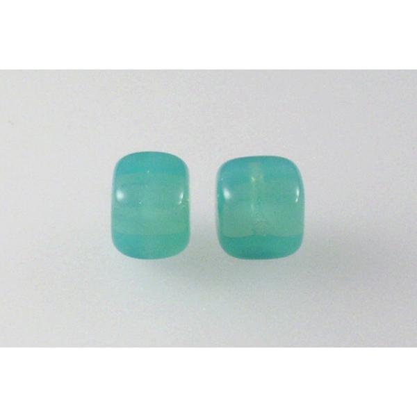 Cube Beads 8 x 11 mm, Opal Aqua (61100), Bohemia Crystal Glass, Czechia 11159007