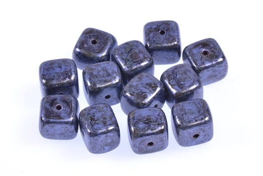 Cube Beads 8 x 11 mm, Black 65305 (23980-65305), Bohemia Crystal Glass, Czechia 11159007