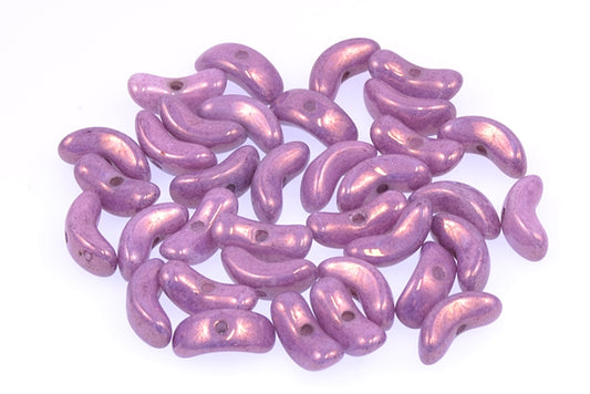 Angel Wing Beads 12 mm, Chalk White Purple (3000-15726), Bohemia Crystal Glass, Czechia 11164025