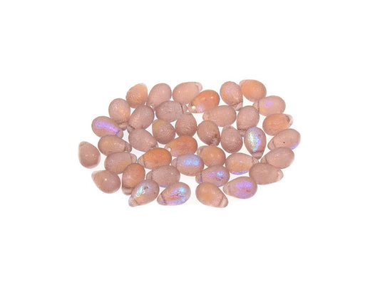 Pressed Beads Drop 20030/Lept/28701 Glass Czech Republic