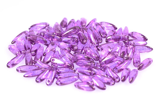 Dagger Beads 3 x 11 mm, Crystal Purple (30-15726), Bohemia Crystal Glass, Czechia 11169014