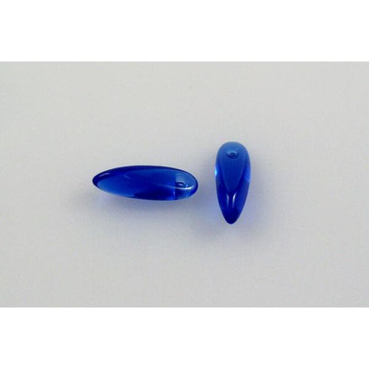 Dagger Beads 3 x 11 mm, Transparent Blue (30080), Bohemia Crystal Glass, Czechia 11169014