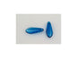 Pressed Beads Dagger Thorn Transparent Aqua Glass Czech Republic