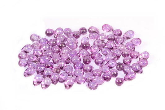 Drop Beads 4 x 6 mm, Crystal Purple (30-15726), Bohemia Crystal Glass, Czechia 11169206