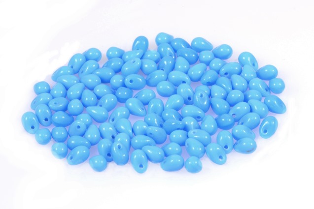 Drop Beads 4 x 6 mm, Turquoise Blue (63030), Bohemia Crystal Glass, Czechia 11169206