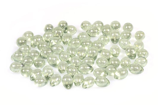 Drop Beads 7 x 5 mm, Crystal Luster Green Full Coated (30-14457), Bohemia Crystal Glass, Czechia 11169206