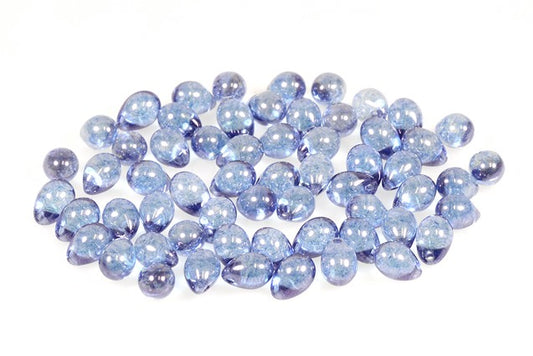 Drop Beads 7 x 5 mm, Crystal Luster Blue Full Coated (30-14464), Bohemia Crystal Glass, Czechia 11169206