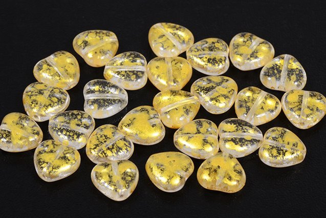 Heart Beads 10 x 10 mm, Crystal 56902 (30-56902), Bohemia Crystal Glass, Czechia 11179001