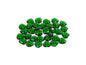 Pressed Beads Heart Transparent Green Glass Czech Republic