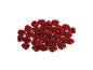 Pressed Beads Heart Transparent Red Glass Czech Republic