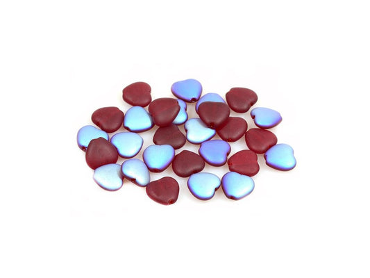 Pressed Beads Heart 90110/28771 Glass Czech Republic