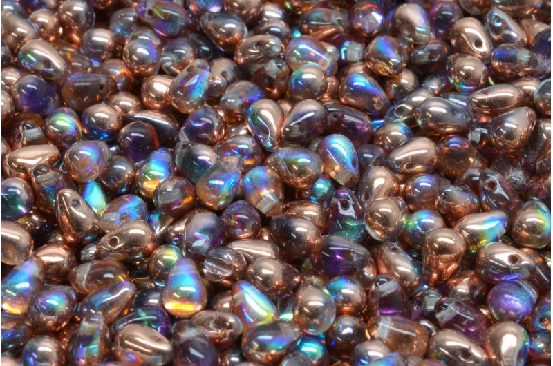 Drop Beads, Crystal 98533 (00030-98533), Glass, Czech Republic